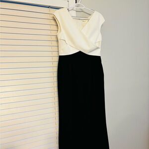 Eliza J Elegant Black and White Jumpsuit